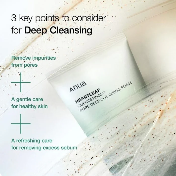 Anua Heartleaf Quercetinol Pore Deep Cleansing Foam 150ml - Image 5