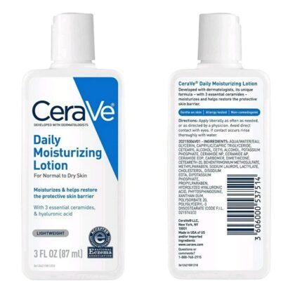 CeraVe Daily Moisturizing Lotion (3oz / 89ml), USA