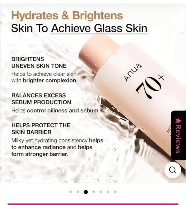 Anua Rice 70+ Glow Milky Toner 250ml - Image 4