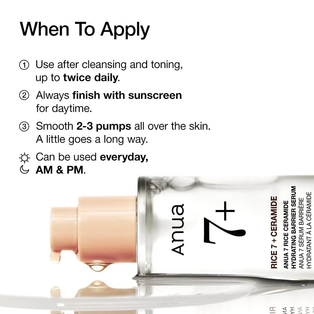 Anua Rice 7+ Hydrating Barrier Serum 50ml - Image 3