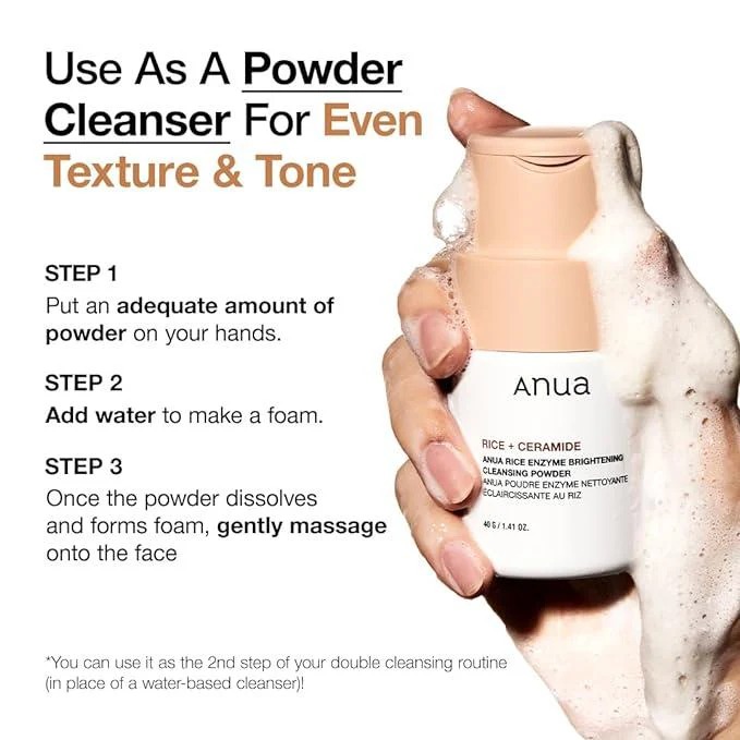 Anua Rice + Ceramide Brightening Cleansing Powder - Image 4