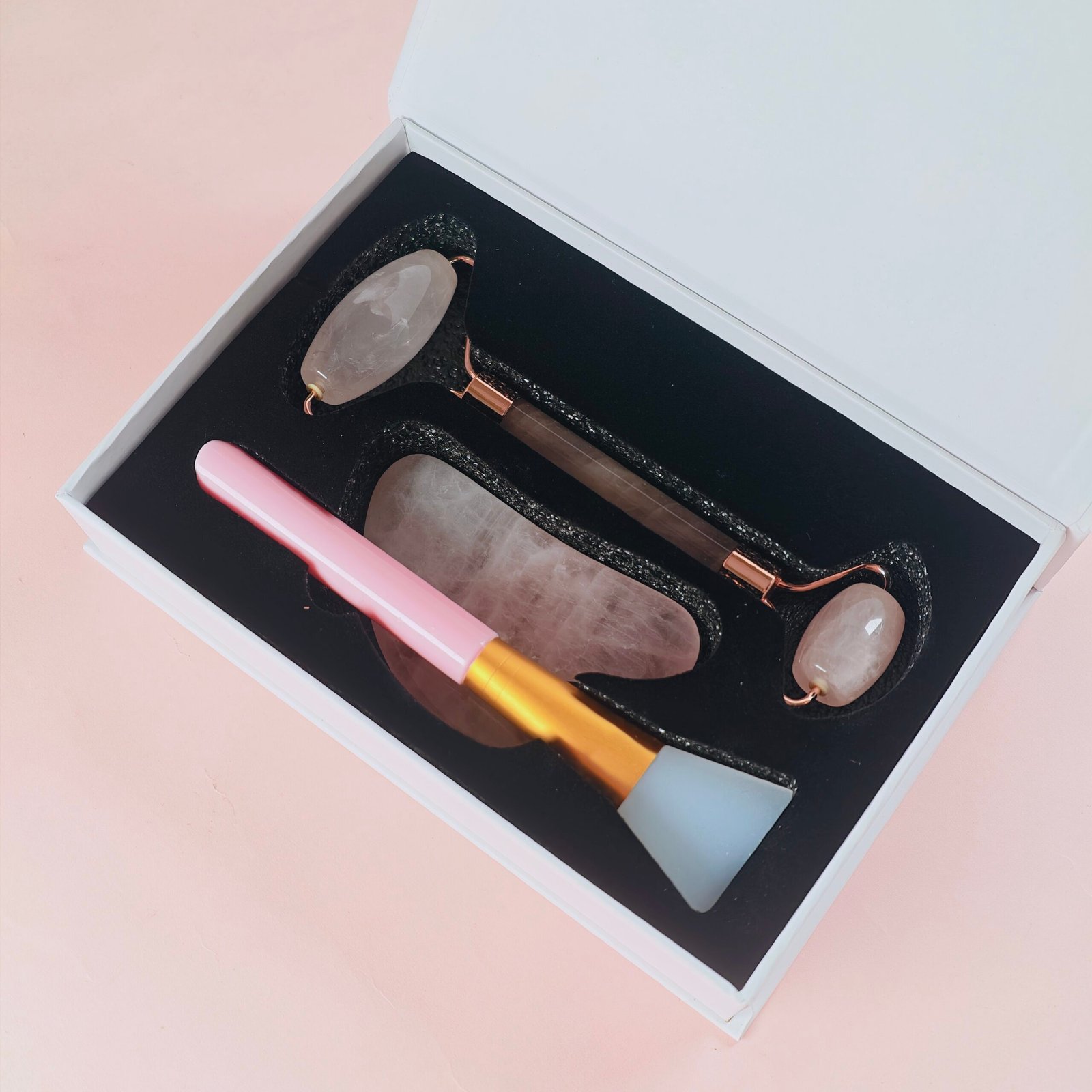 Gua Sha, Jade Roller & Brush Set β Glow Naturally
