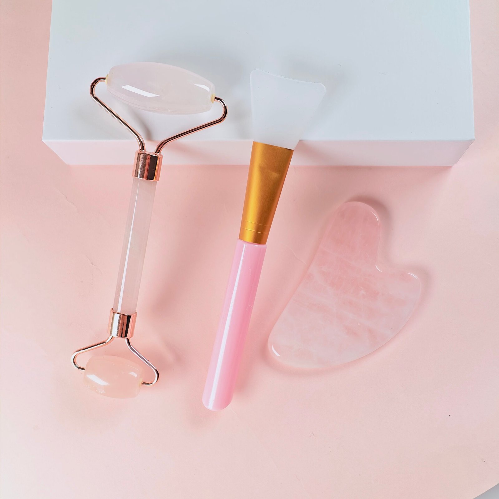 Gua Sha, Jade Roller & Brush Set β Glow Naturally - Image 3