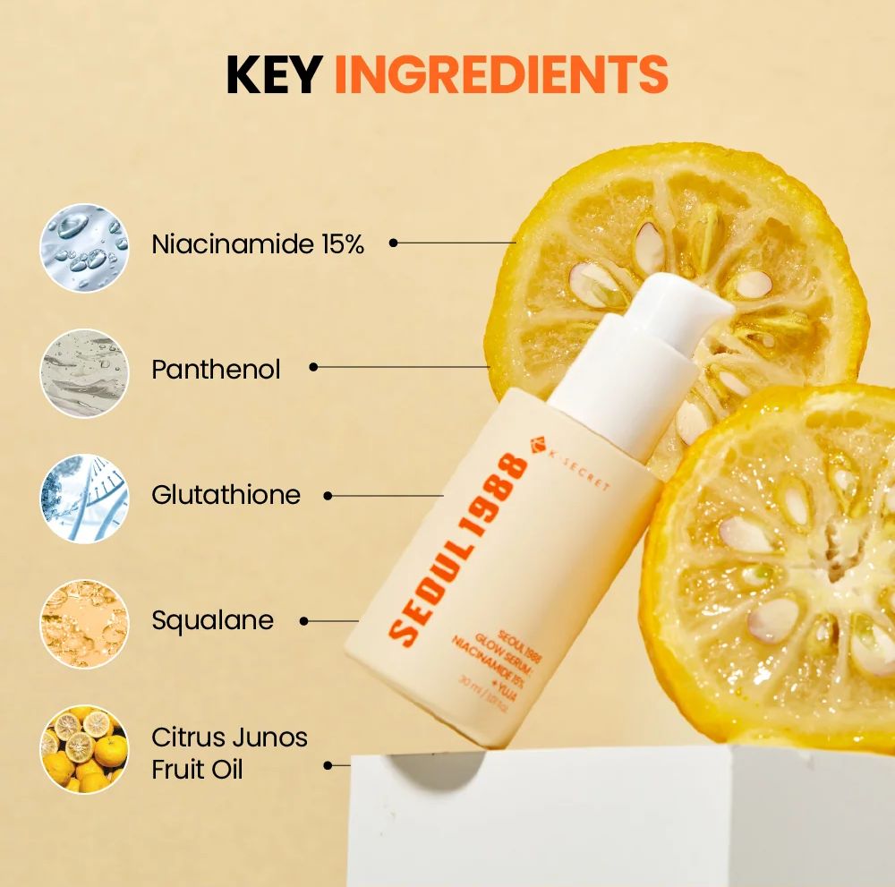 K-Secret SEOUL 1988 Glow Serum: Niacinamide 15% + Yuja 30ml - Image 4
