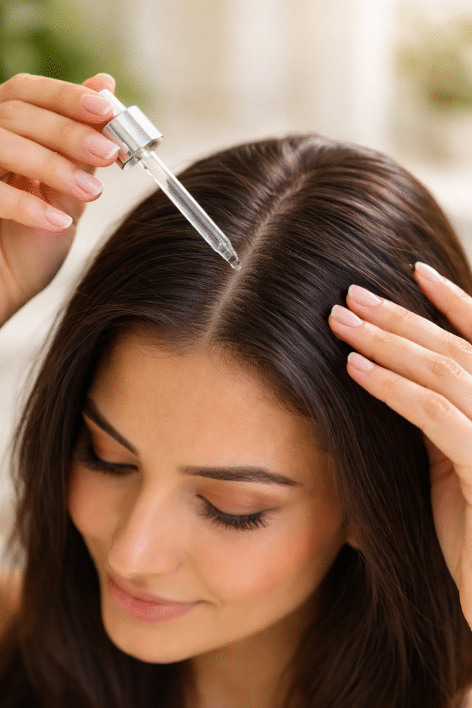 best hair care products for growth scalp serum application