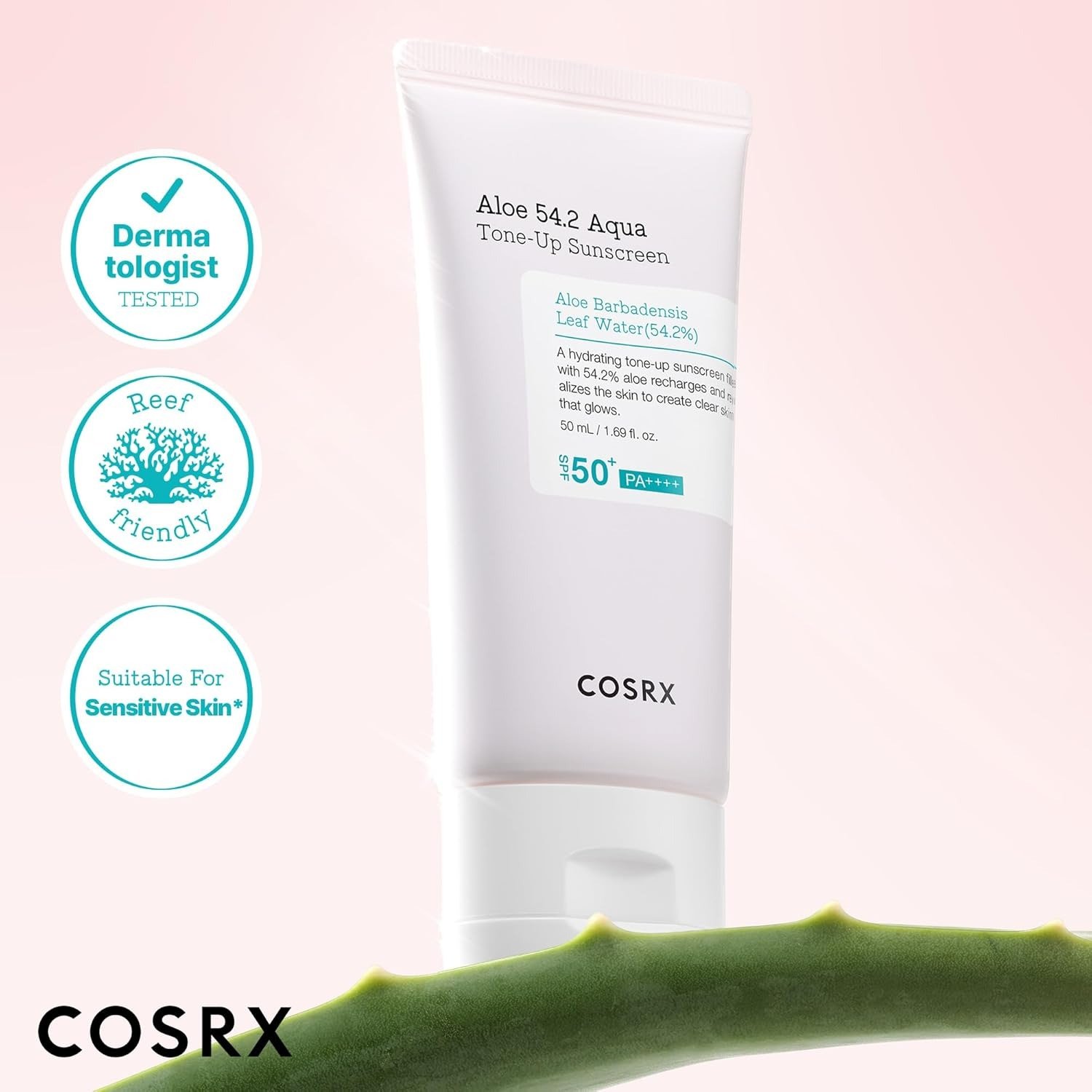 Cosrx Aloe 54.2 Aqua Tone-Up Sunscreen 50ml - Image 2