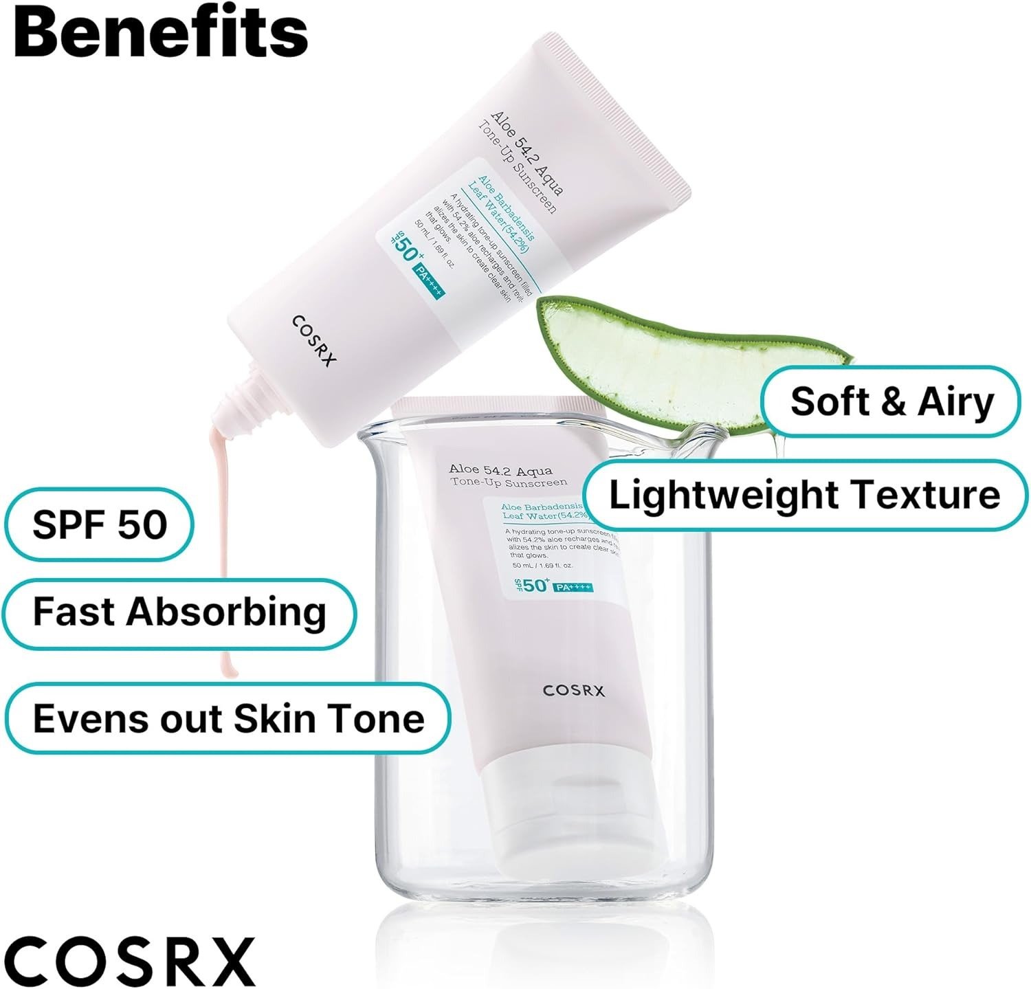 Cosrx Aloe 54.2 Aqua Tone-Up Sunscreen 50ml - Image 5