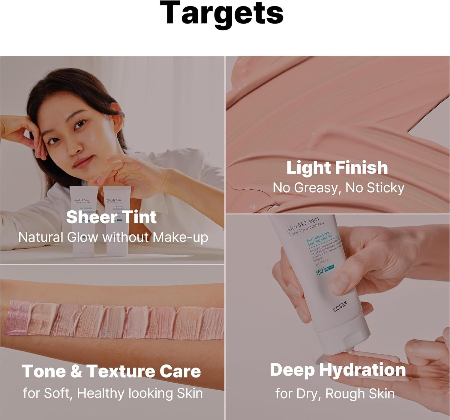 Cosrx Aloe 54.2 Aqua Tone-Up Sunscreen 50ml - Image 6