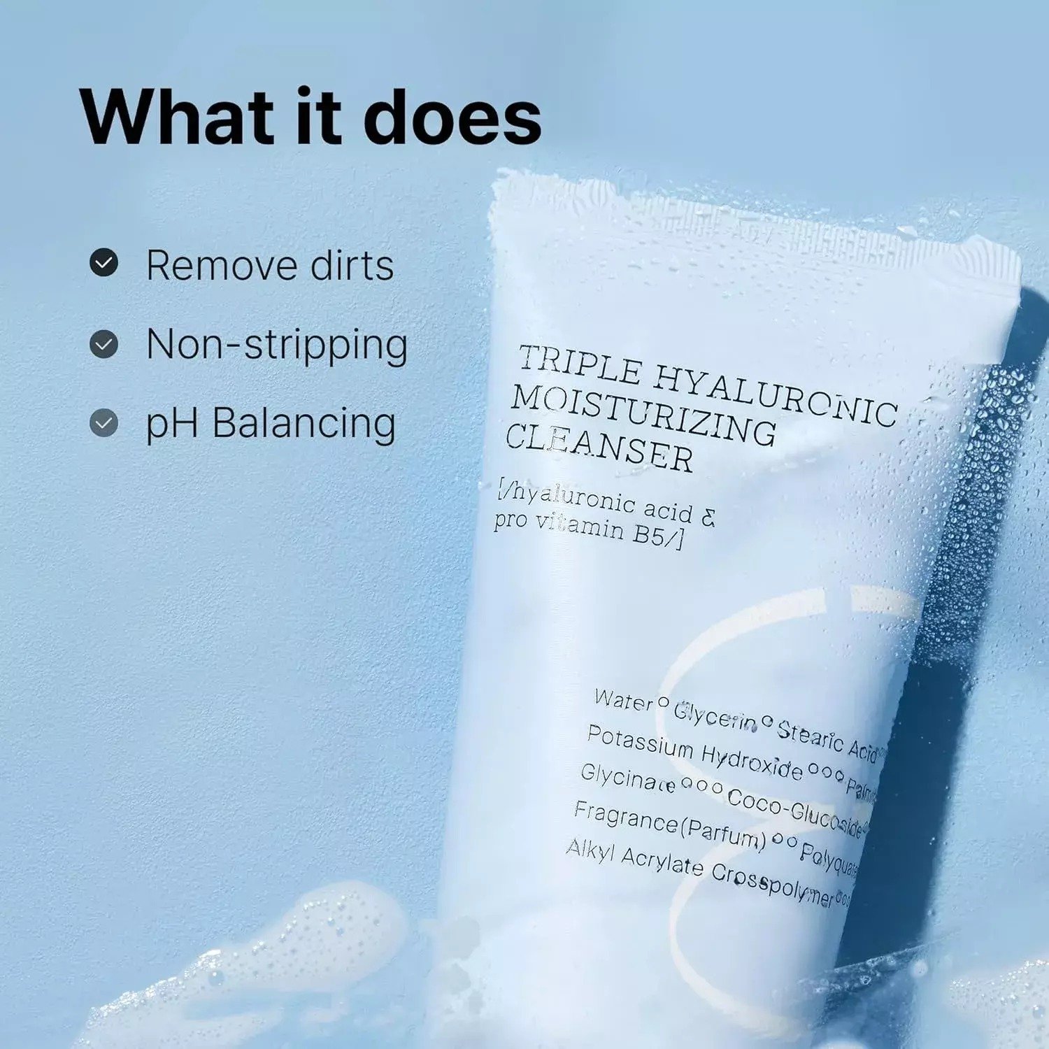 Cosrx Hydrium Triple Hyaluronic Moisturizing Cleanser (150ml) - Image 3