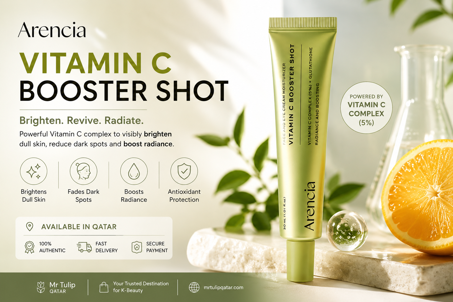 Arencia Vitamin C Booster Shot Serum 30ml : Benefits, Price in Qatar & How to Use