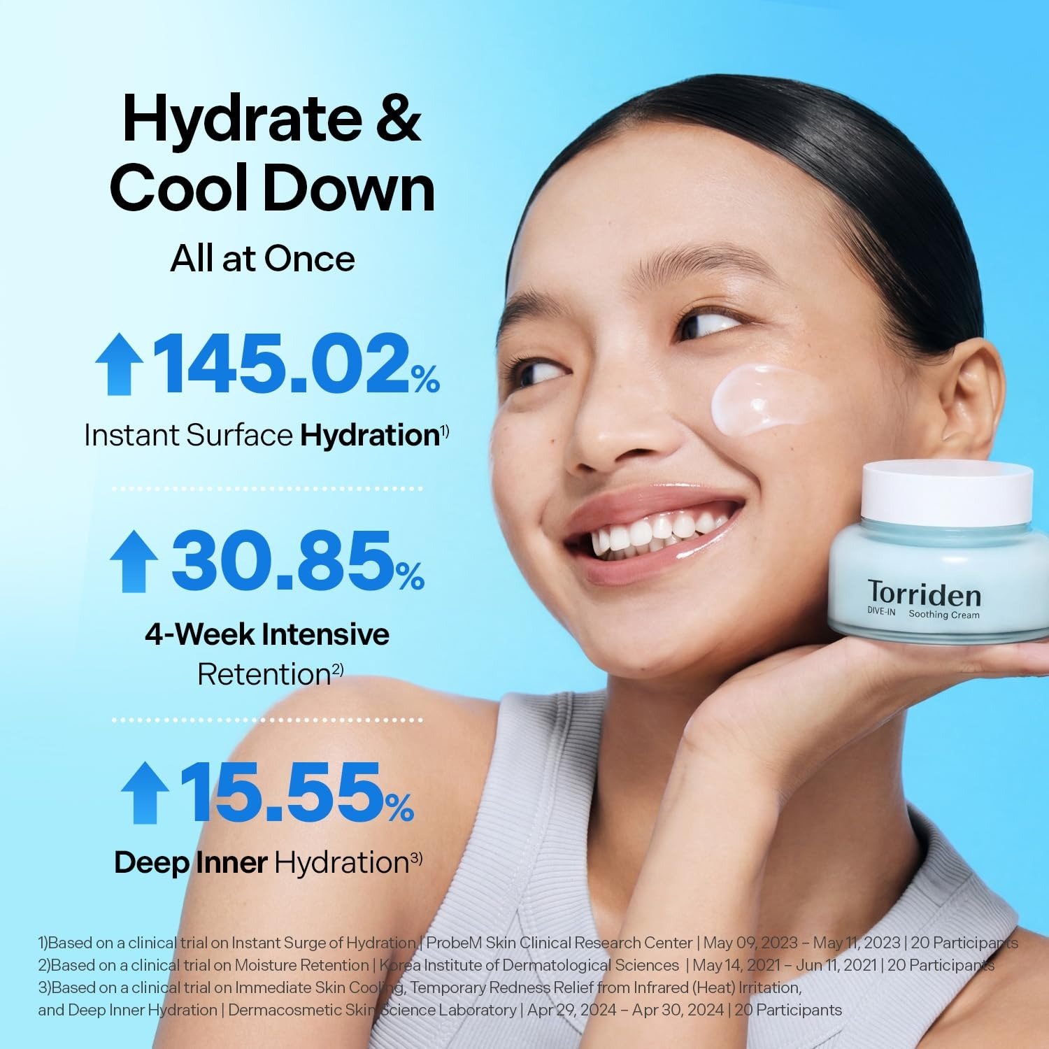 Torriden DIVE IN Low Molecular Hyaluronic Acid Soothing Cream (100ml) - Image 4