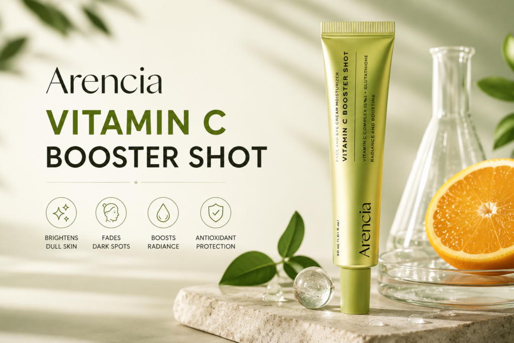 Looking for Arencia Vitamin C Booster Shot 30ml in Qatar? Learn its benefits, how to use it, and where to buy authentic Korean skincare online.