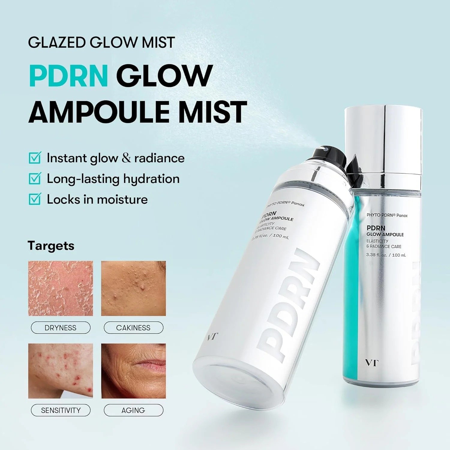VT Cosmetics PDRN Glow Ampoule 100ml - Image 4