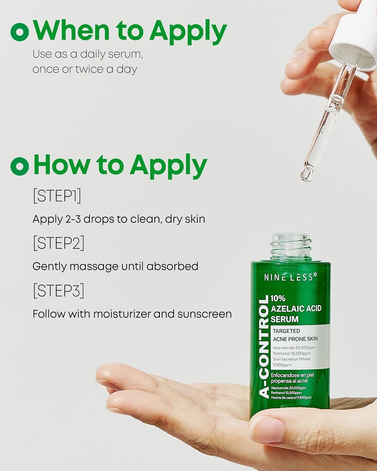 Nineless A-Control 10% Azelaic Acid Serum (30ml) - Image 5