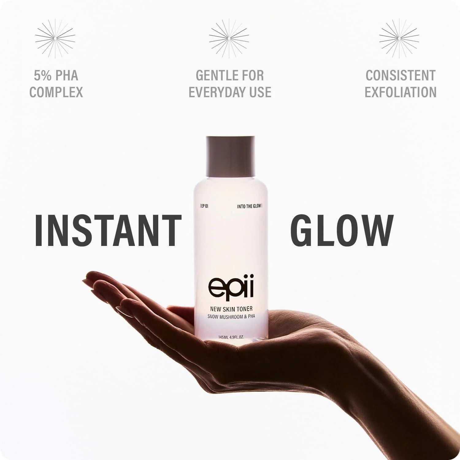 epii New Skin Toner (Snow Mushroom & PHA) 145ml - Image 2