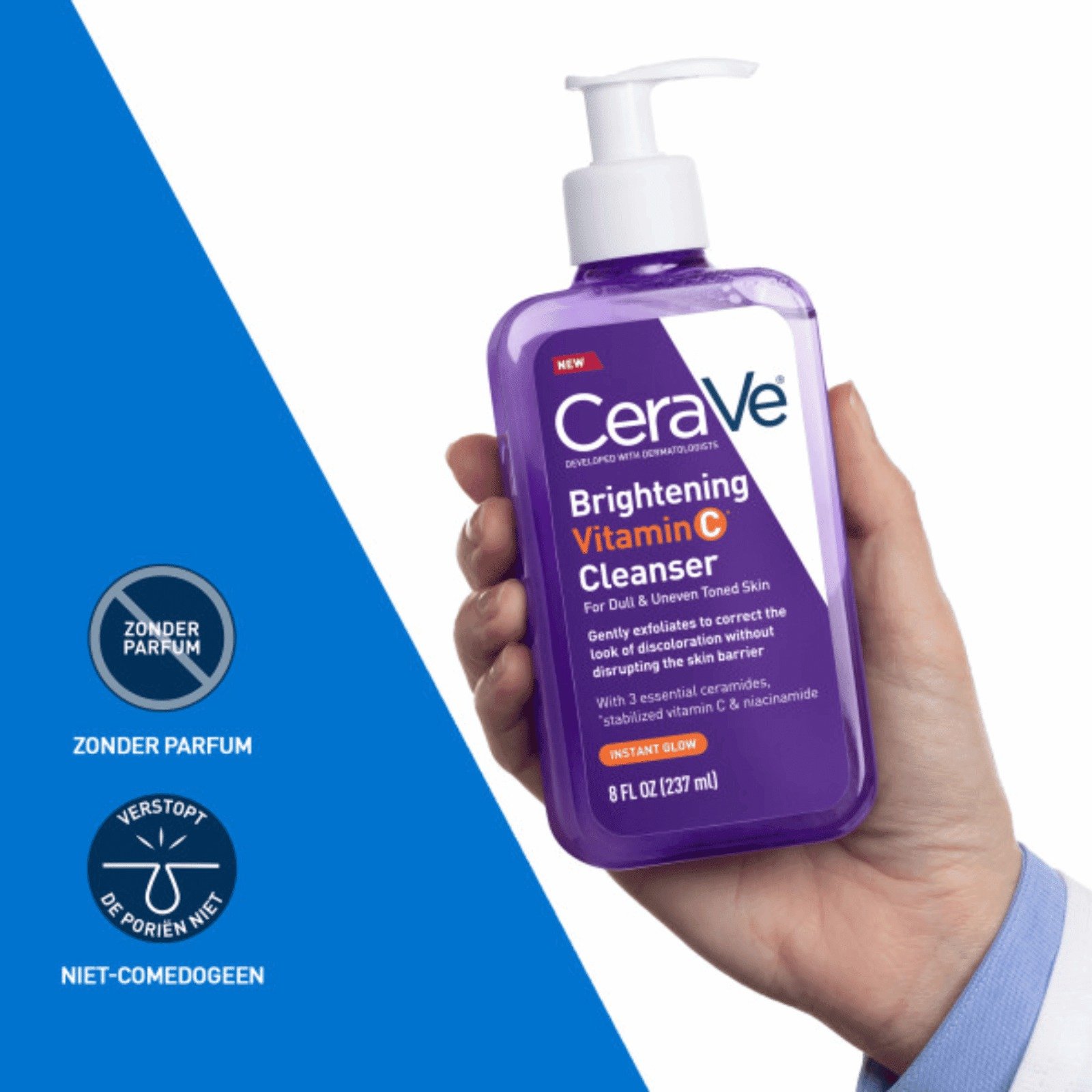 CeraVe Brightening Vitamin C Cleanser 236mL - Image 3