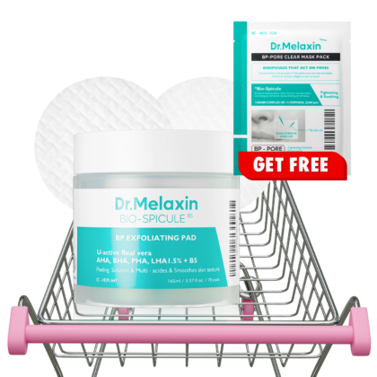 Dr. Melaxin Pore Care Bonus Duo – Bio Spicule BP Exfoliating Pad + BP Pore Clear Mask