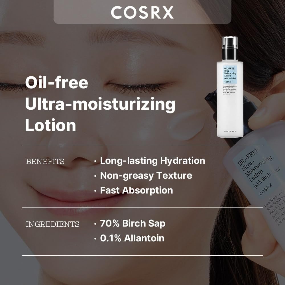 COSRX Oil-Free Ultra-Moisturizing Lotion with Birch Sap (100ml) - Image 5