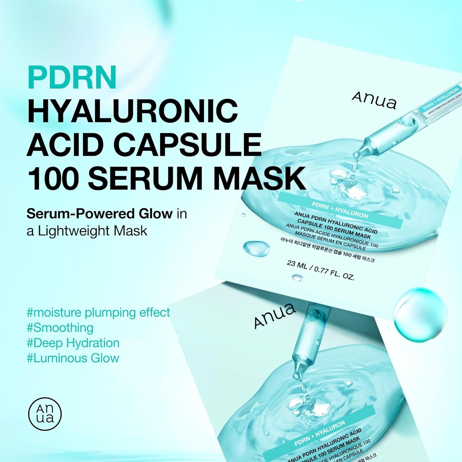 Anua PDRN Hyaluronic Acid Capsule 100 Serum Mask (23ml) - Image 6