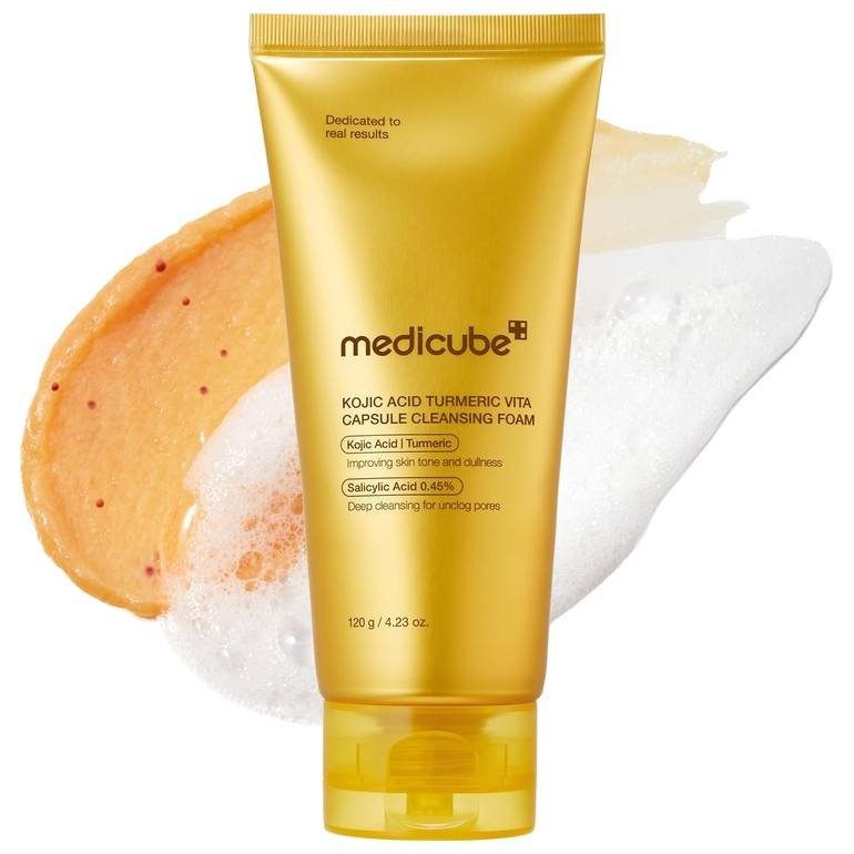 Medicube Kojic Acid Turmeric Vita Capsule Cleansing Foam (120g)