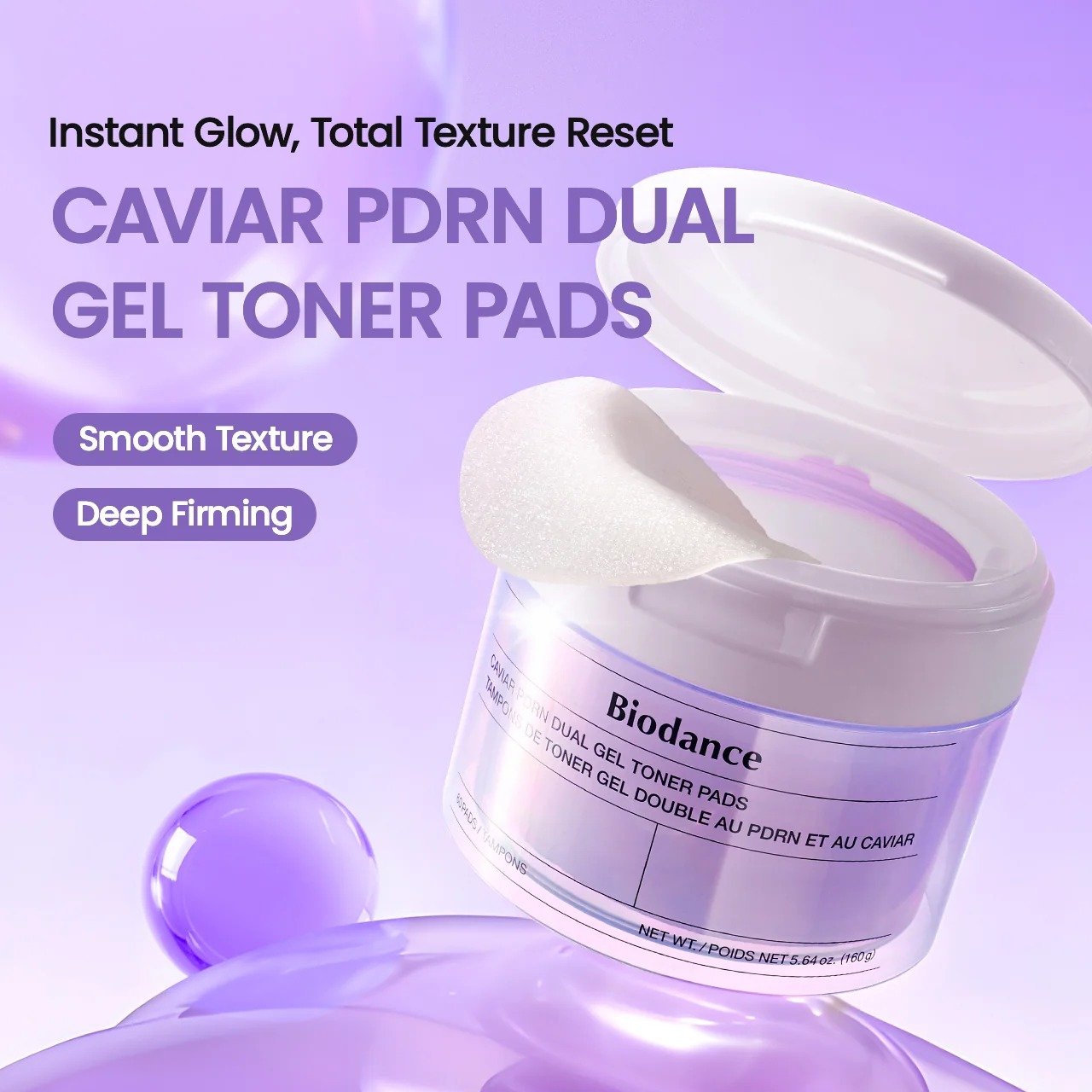 Biodance Caviar PDRN Dual Gel Toner Pads (60 pads / 160g) - Image 5