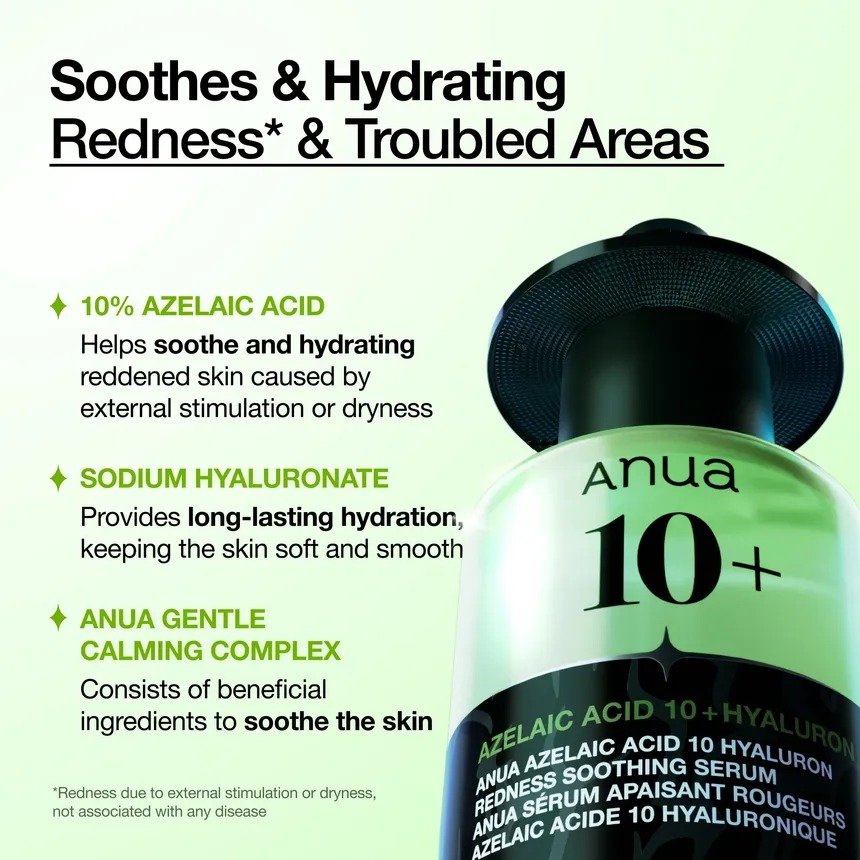 Anua KDH Azelaic Acid 10 Hyaluron Redness Soothing Serum (50ml) - Image 2